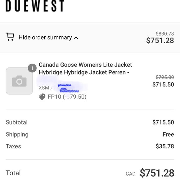 CANADA GOOSE Women's HyBridge® Base Down Jacket Matte Finish- SIZE XS - Picture 9 of 11